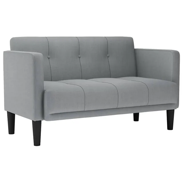 vidaXL Möbel Zweisitzer-Sofa Hellgrau 111 cm Stoff
