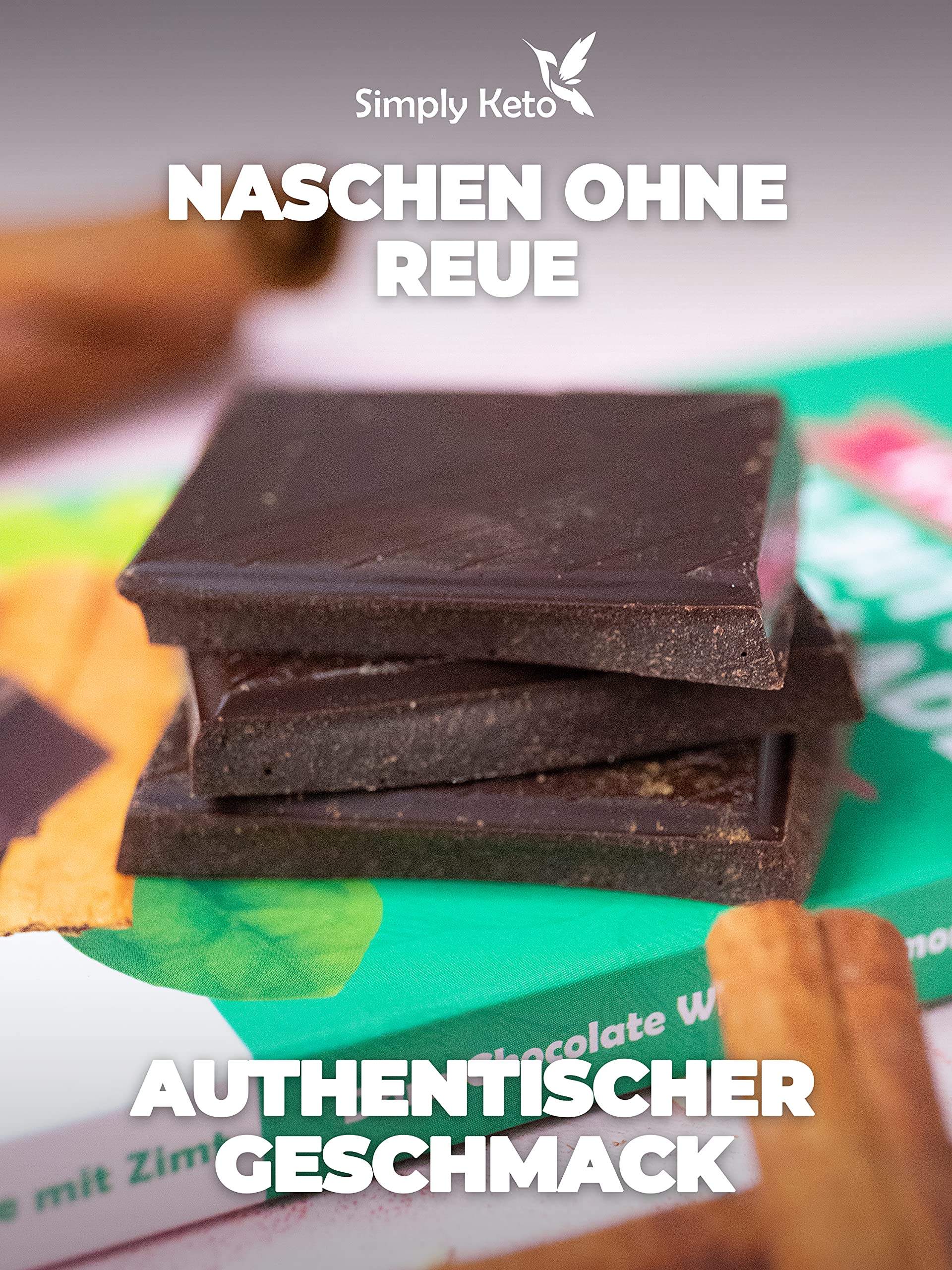 Simply Keto Schokolade Zimt 60% 125 g ohne Zucker