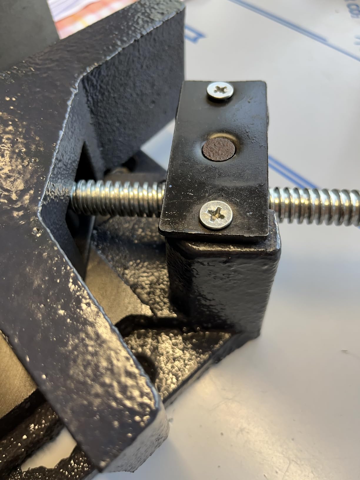 vidaXL Winkelschraubstock 115 mm 90 Grad Schraubstock Werkstatt