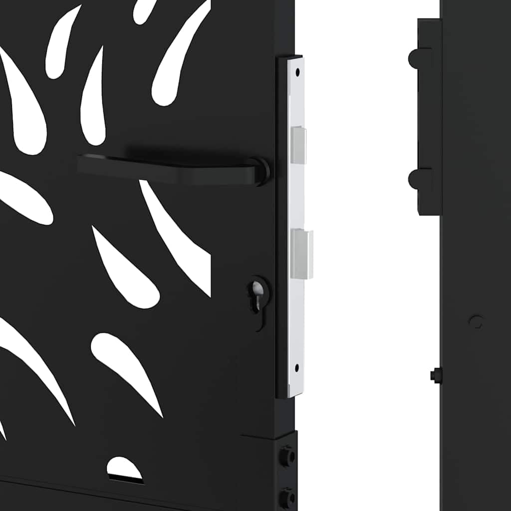 vidaXL Heim & Garten Gartentor 100x100cm Schwarz Flammendesign