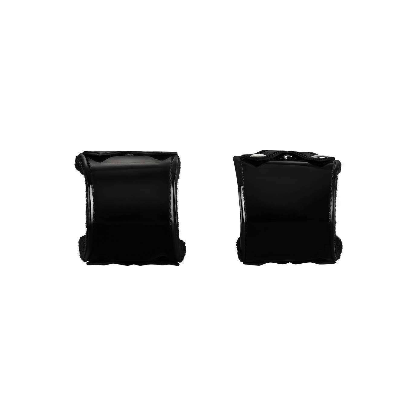 EIS Handfesseln Bondage Lackoptik Gepolstert Schwarz