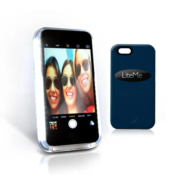 Serenelife Selfie Handyhülle iPhone 6/6s LED Blau mit Akku