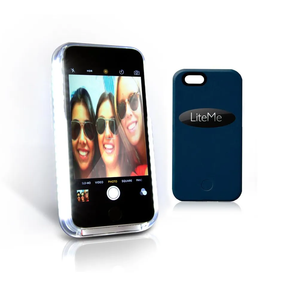 Serenelife Selfie Handyhülle iPhone 6/6s LED Blau mit Akku