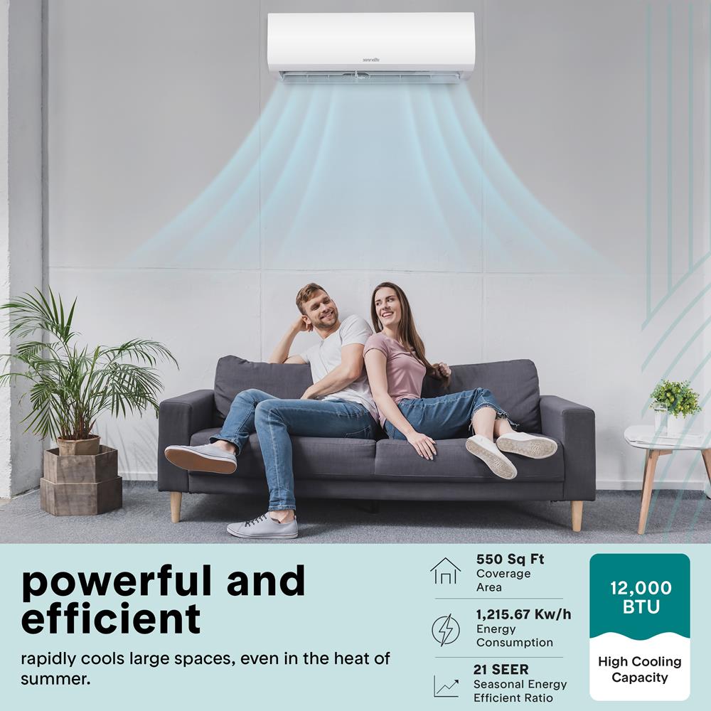 Serenelife Split Klimaanlage 12000 BTU WiFi Heizen Kühlen