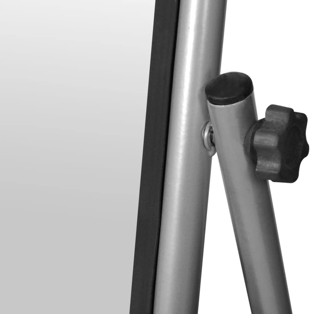 vidaXL Heim & Garten Standspiegel Ganzkörperspiegel Grau Stahl