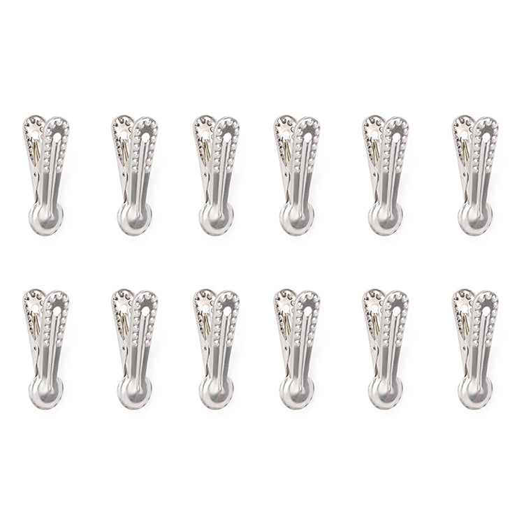 Kikkerland Kitchen Beutelklammern Aluminium 10er Set Retro