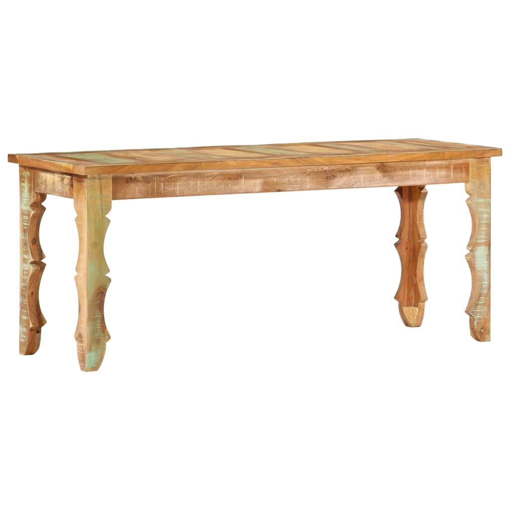 vidaXL Möbel Sitzbank Massivholz 110x35x45 cm Recycelt