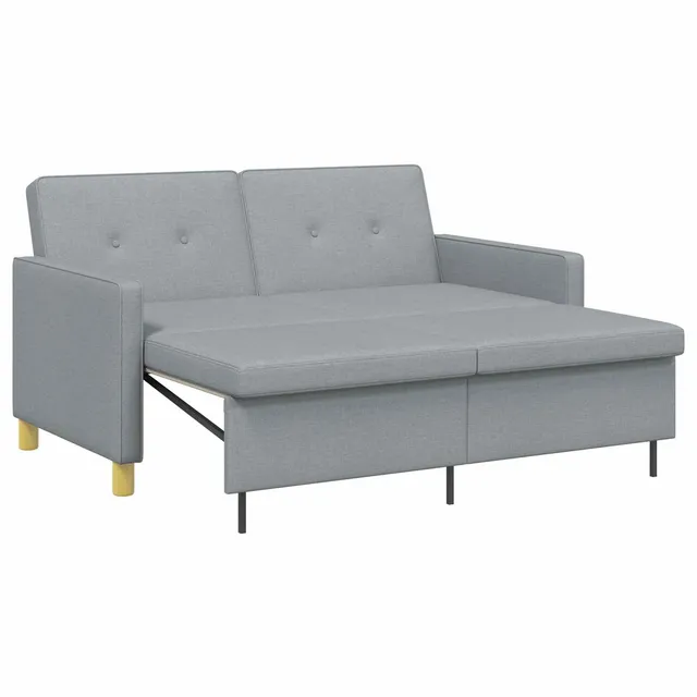vidaXL Möbel Schlafsofa Ausziehbar Hellgrün Stoff 154 cm