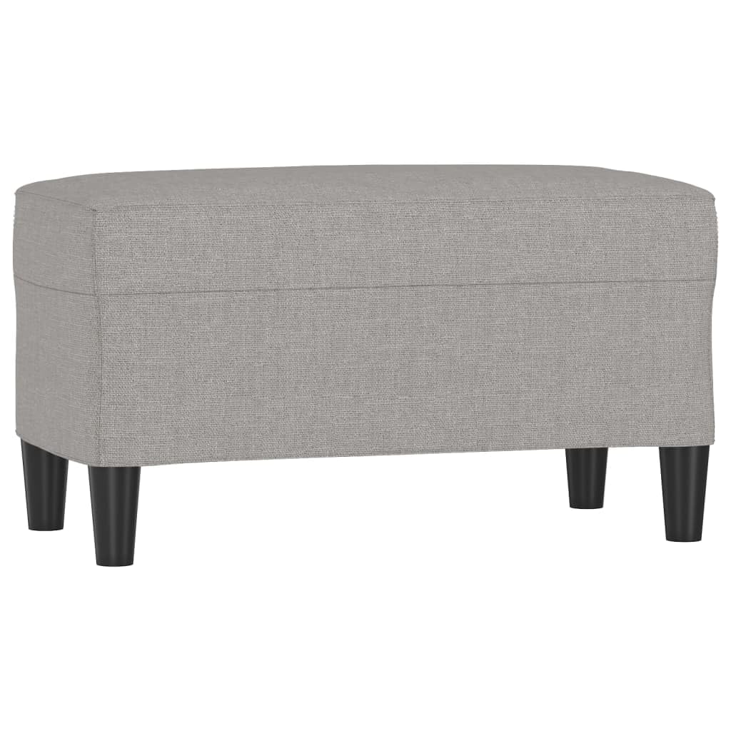 vidaXL Sitzbank Hellgrau 70x35x41 cm Stoffbank gepolstert