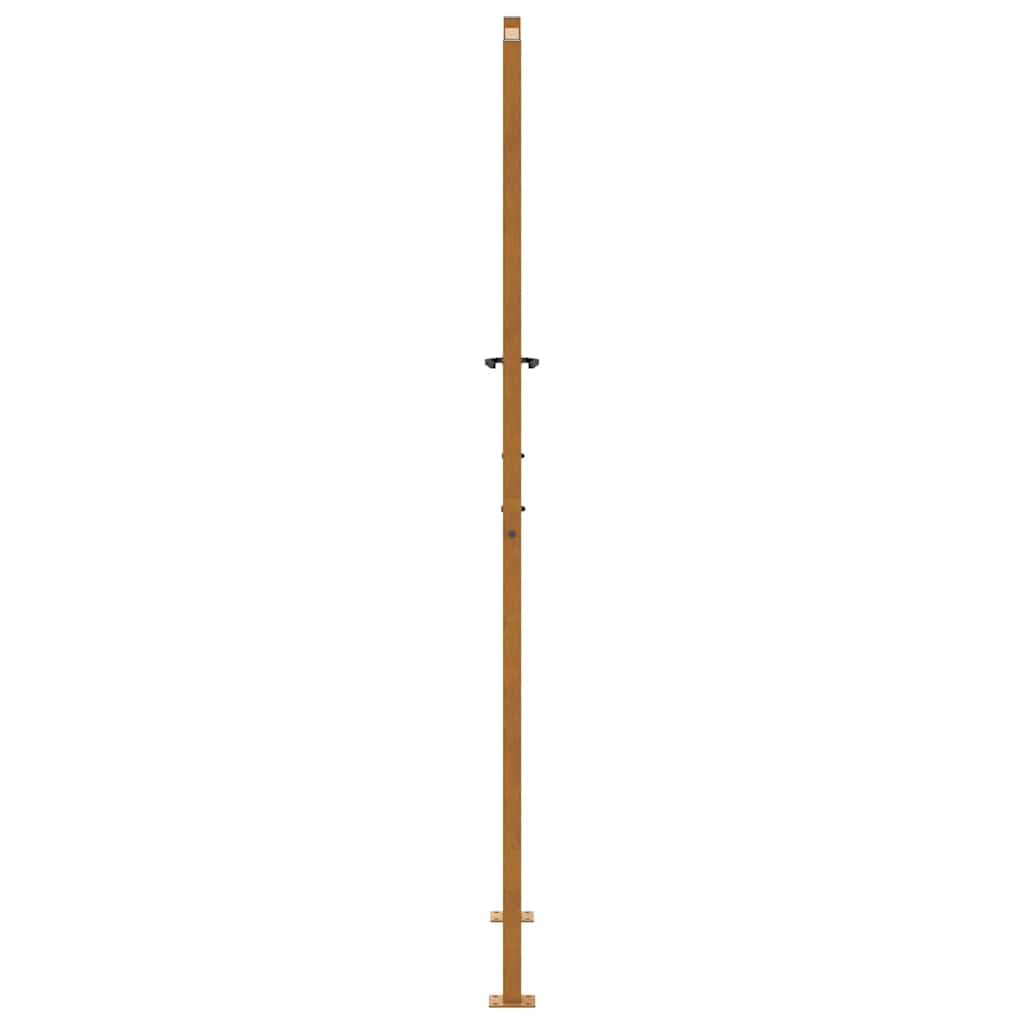 vidaXL Gartentor 100x200 cm Wetterstahl Tor Wellendesign Braun