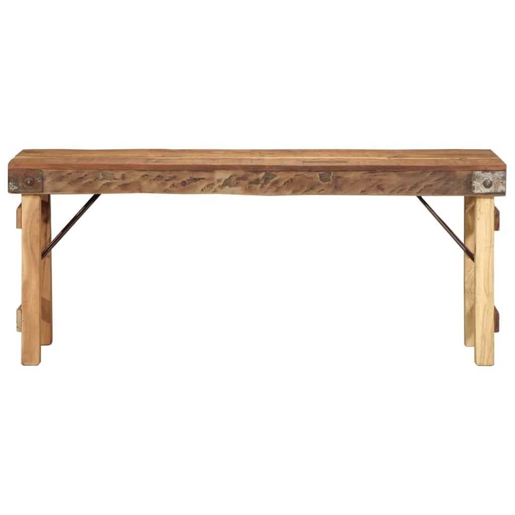 vidaXL Heim & Garten Bank Natur Holzbank 110 cm Altholz