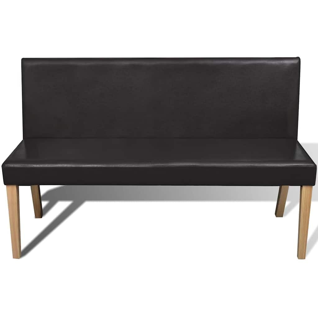 vidaXL Möbel Sitzbank 139,5 cm Dunkelbraun Kunstleder