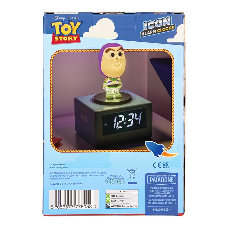 Paladone Buzz Lightyear Icon Wecker mit Nachtlicht 14 cm
