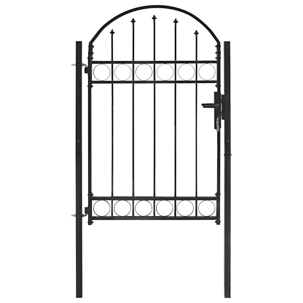 vidaXL Heim & Garten Gartentor ASSEN 102x150 cm Stahl Schwarz