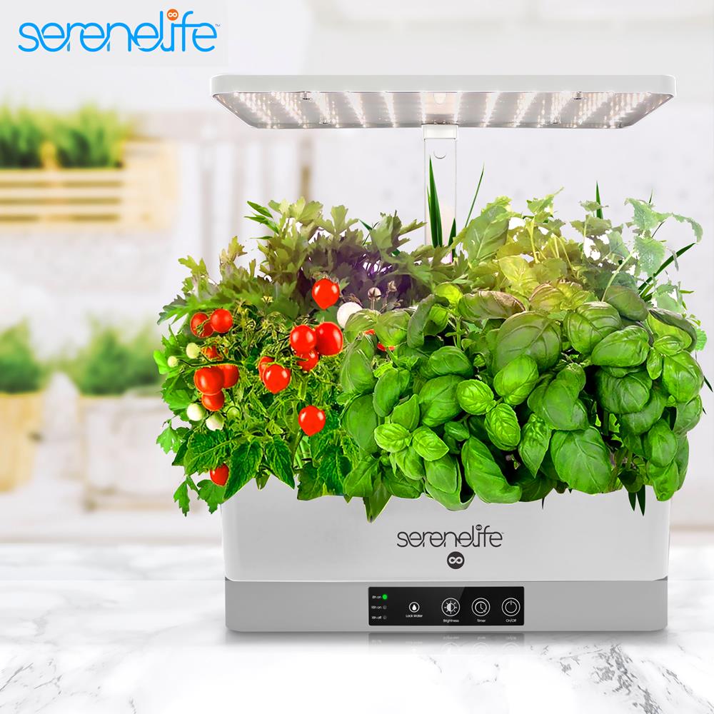 Serenelife Indoor Garden Kräutergarten LED weiß 6 Pflanzen