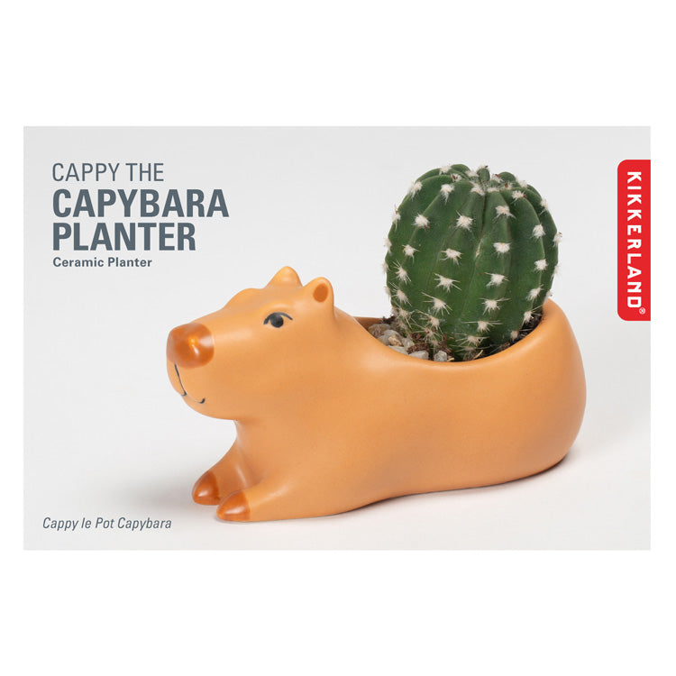 Kikkerland Home Cappy Capybara Pflanztopf Klein Keramik