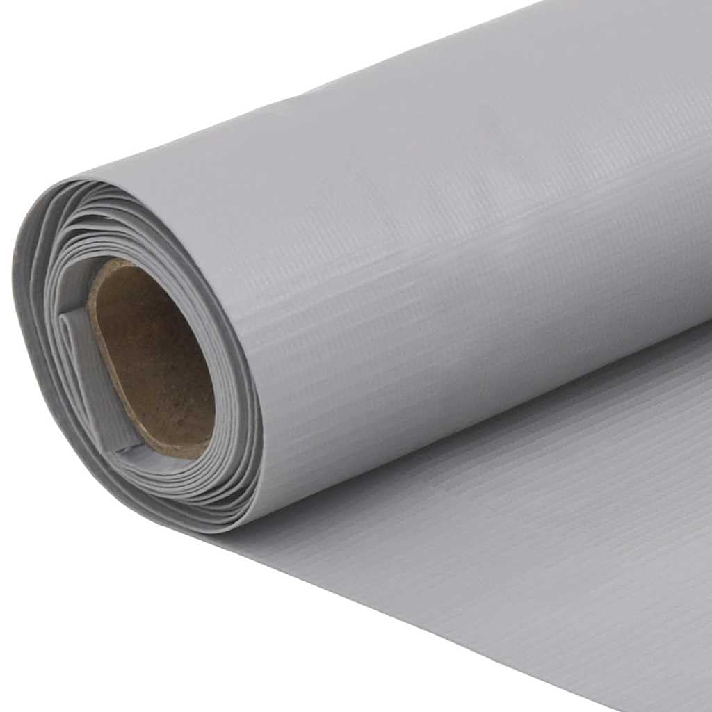 vidaXL Heim & Garten Sichtschutz Grau PVC 1000x90cm Ösen
