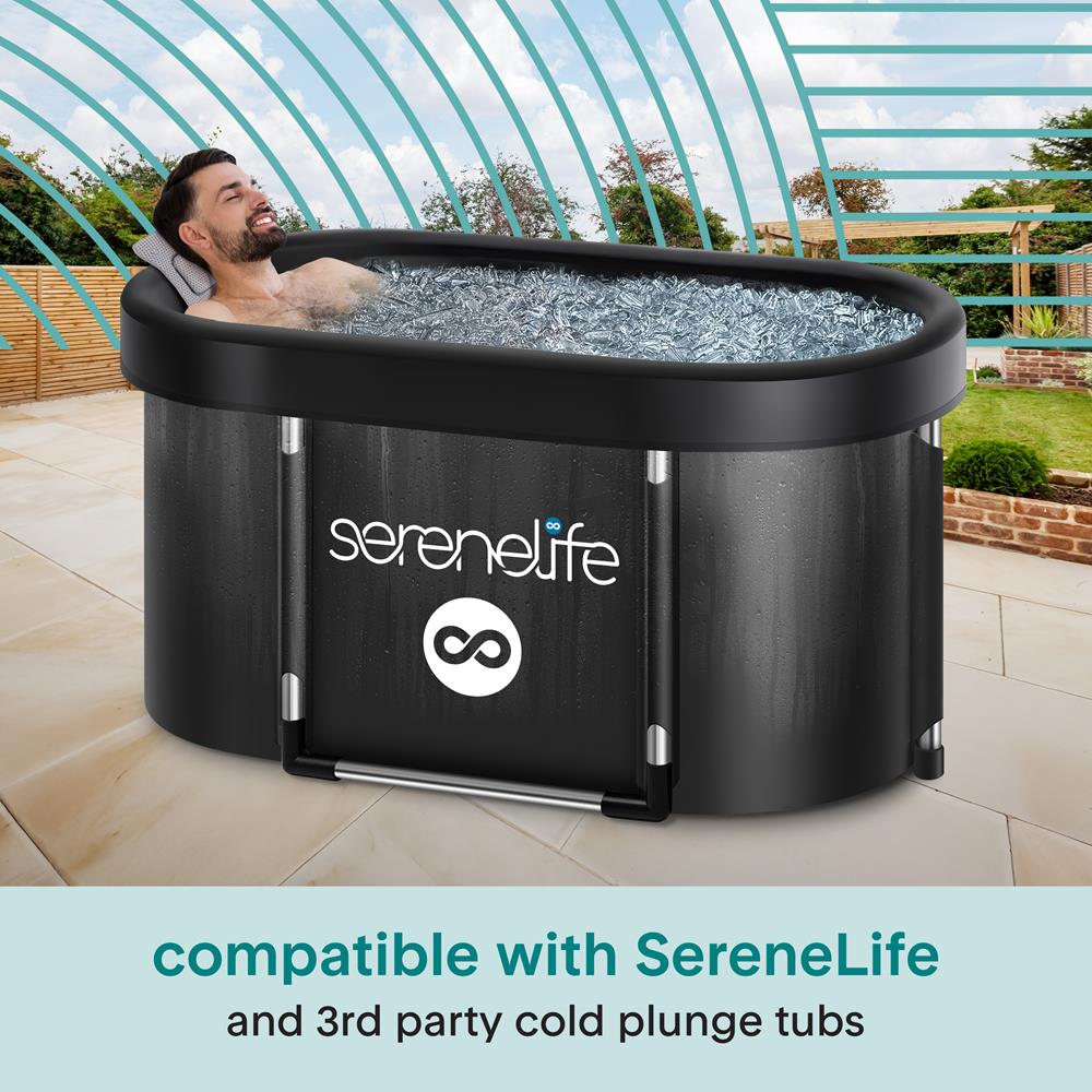 Serenelife Bathroom Badematte PVC mit Kissen 127cm rutschfest