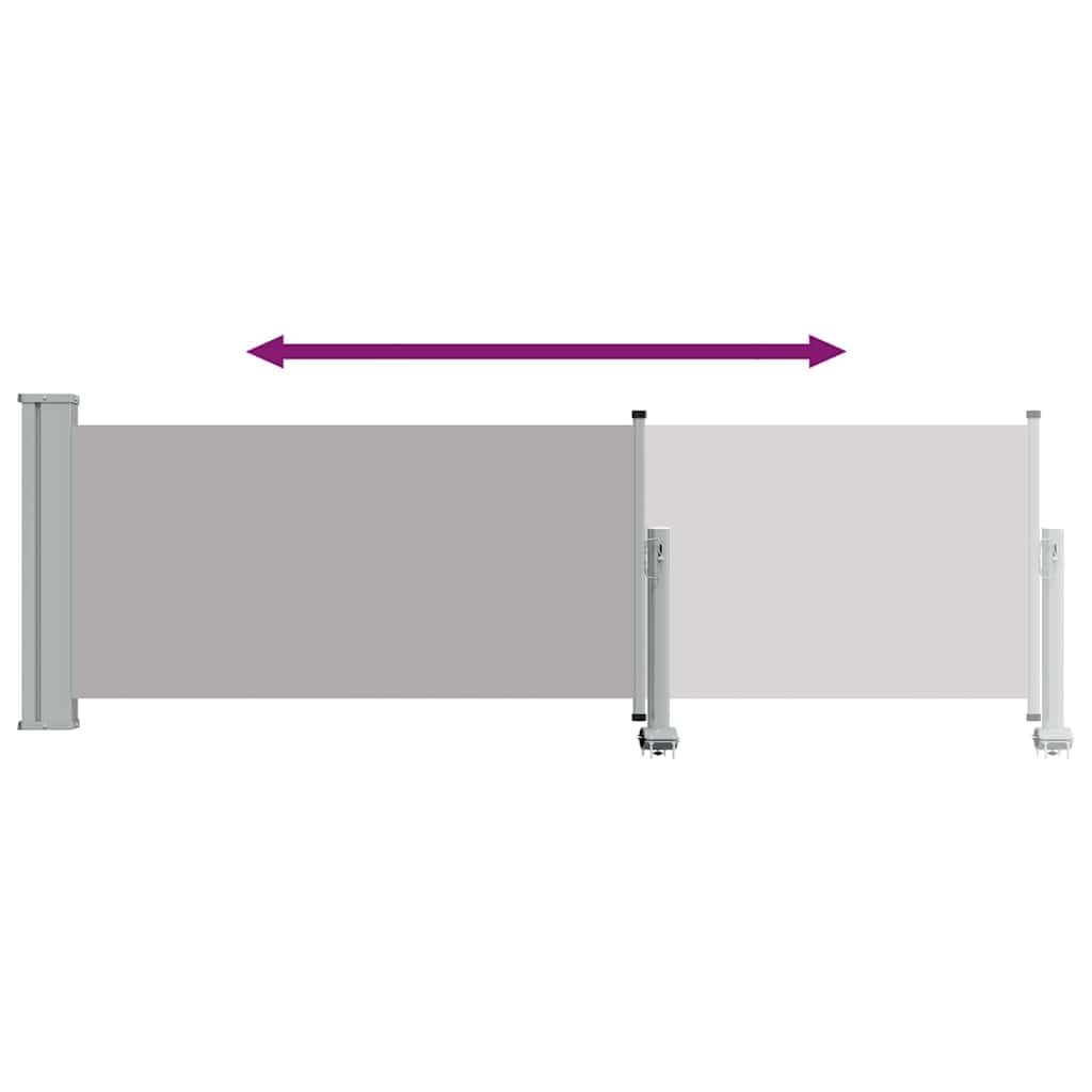 vidaXL Heim & Garten Seitenmarkise 80x300 cm Grau Ausziehbar