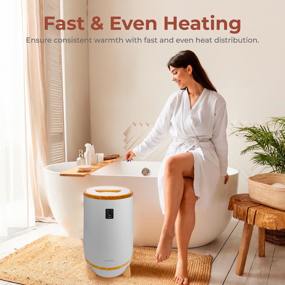 Serenelife Towel Warmers Handtuchwärmer grau 20 L Timer