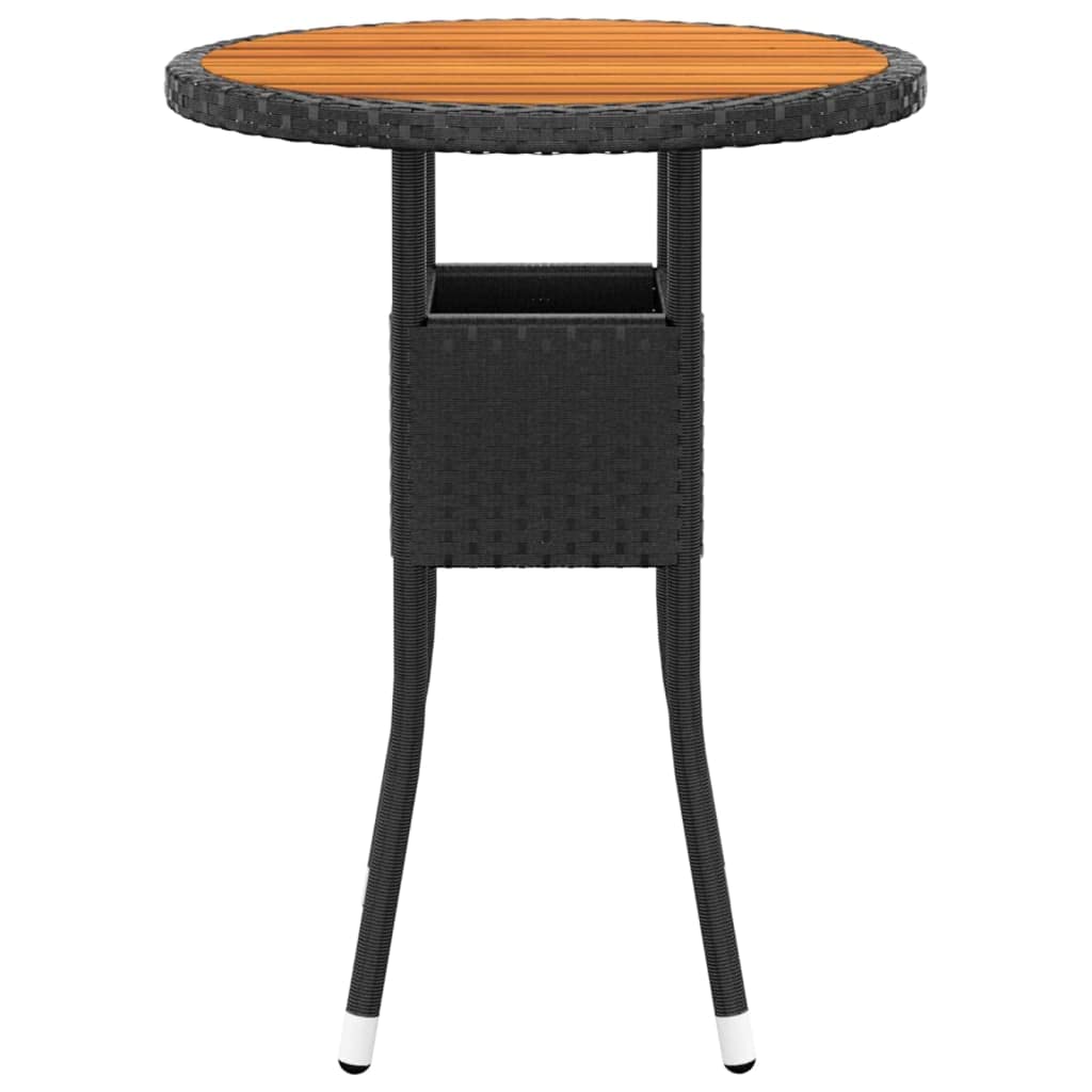 vidaXL Garten-Lounge-Set 5-TLG. Poly Rattan Schwarz