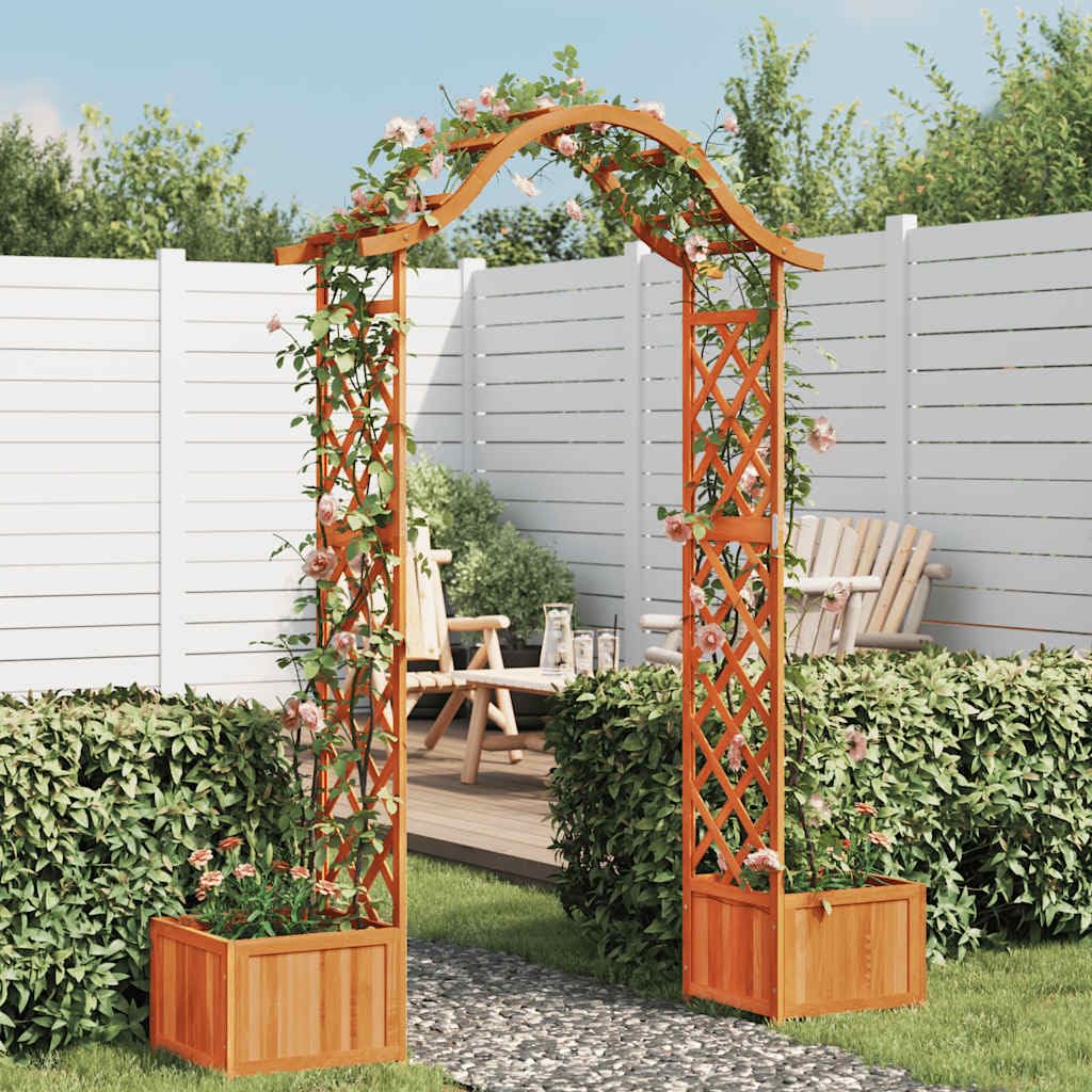 vidaXL Rosenbogen Tannenholz 175x40x204 cm Pergola braun