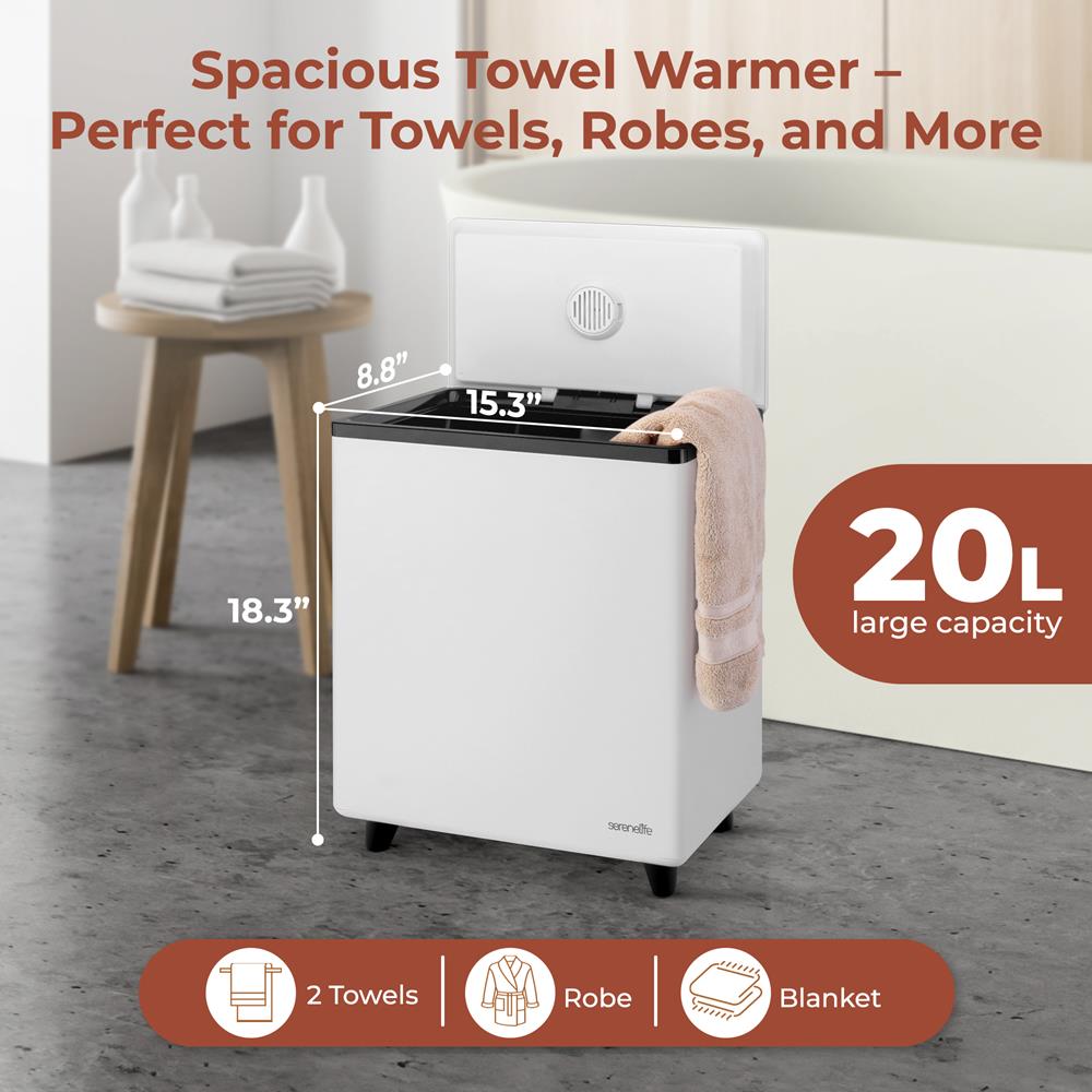 Serenelife Handtuchwärmer WLAN Edelstahl 20L Timer