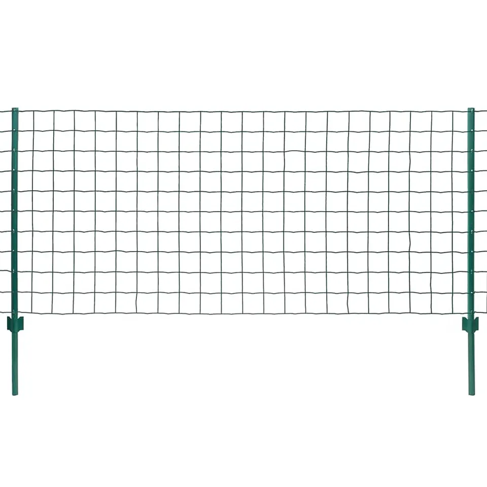 vidaXL Heim & Garten Metallzaun 20x0,8 m Grün