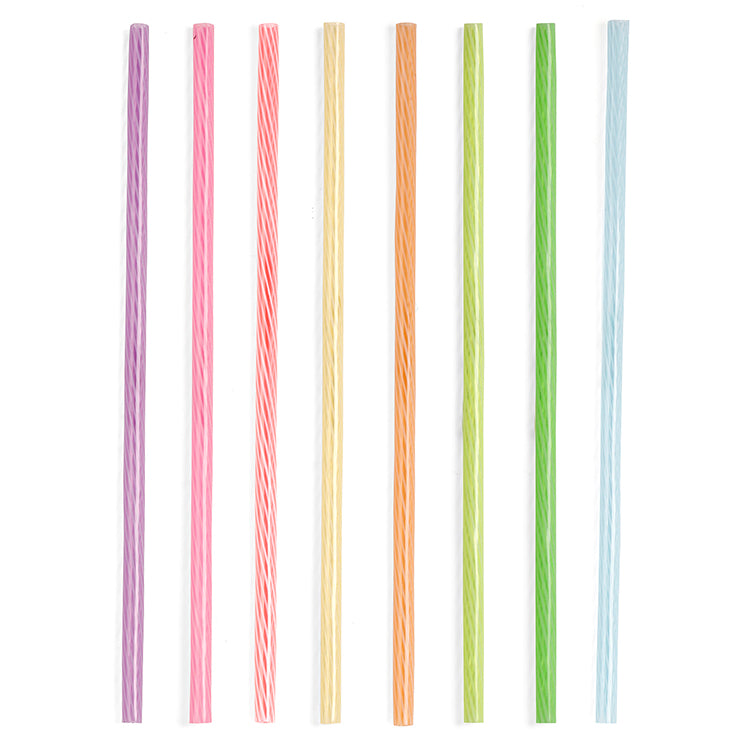 Kikkerland Home Rainbow Trinkhalme 24er Set wiederverwendbar