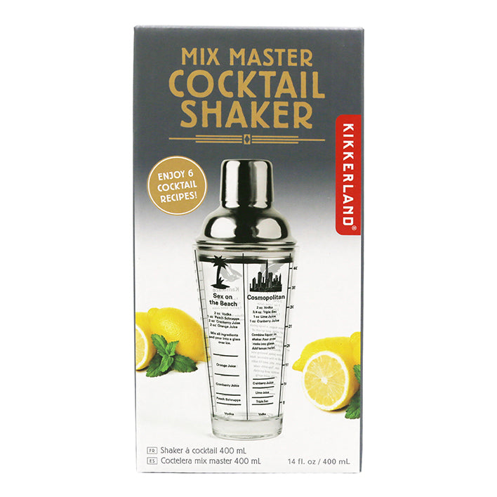 Kikkerland Mix Master Cocktailshaker 473 ml mit Rezepten