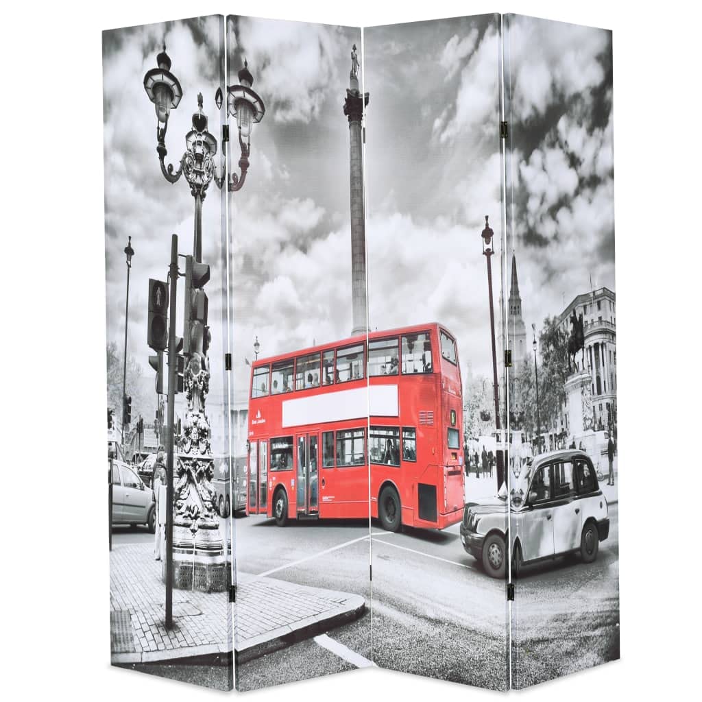 vidaXL Möbel Raumteiler 120x170 cm London Bus 3-teilig klappbar