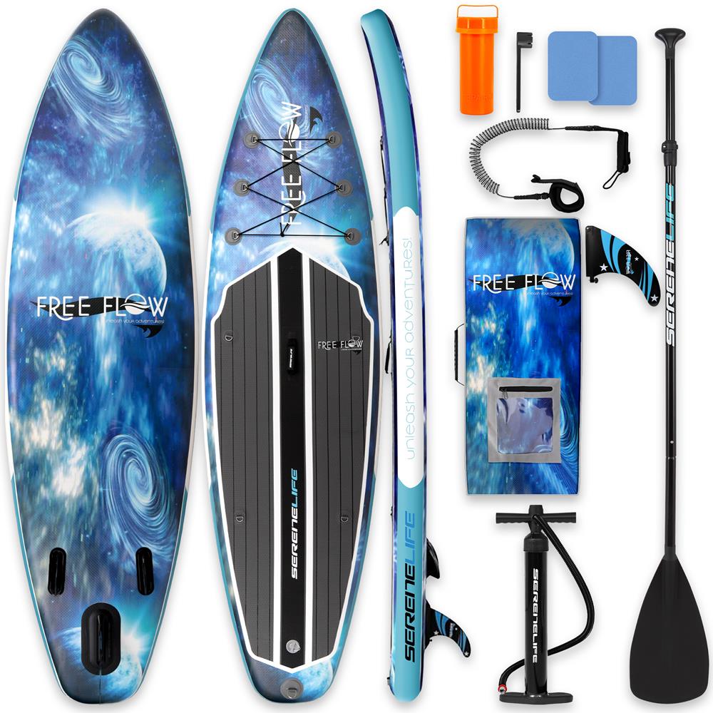 Serenelife SUP Board Aufblasbar 10'6" Space Blue Set