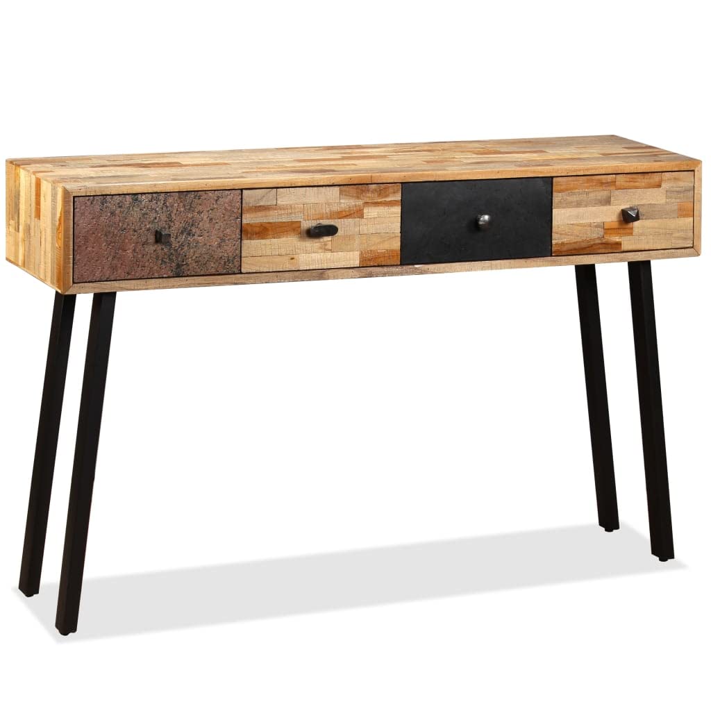 vidaXL Möbel Konsolentisch Teak 120x30x76 cm Vintage