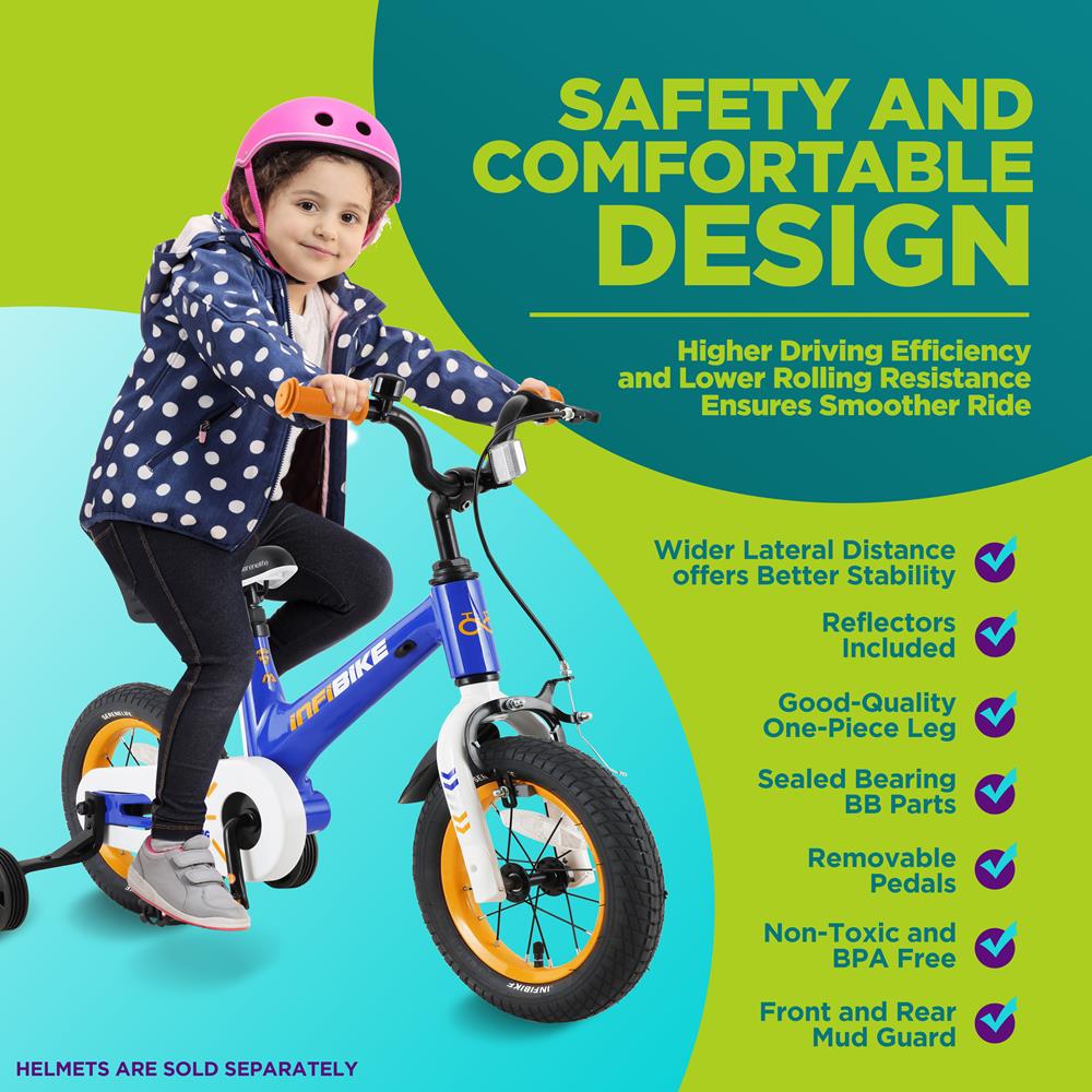 Serenelife Bicycle Kinderfahrrad 12 Zoll mit Stützrädern