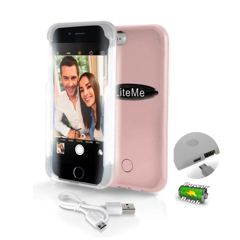 Serenelife Electronics LED Handyhülle iPhone 6/6s Roségold Akku