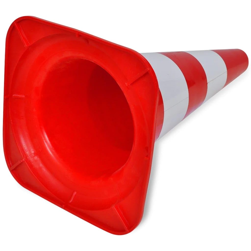 vidaXL Verkehrskegel 10er-Set Rot-Weiß 50 cm reflektierend