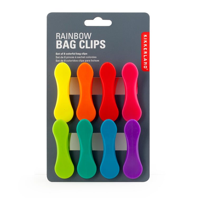 Kikkerland Kitchen Rainbow Tütenclips 8er Set bunt
