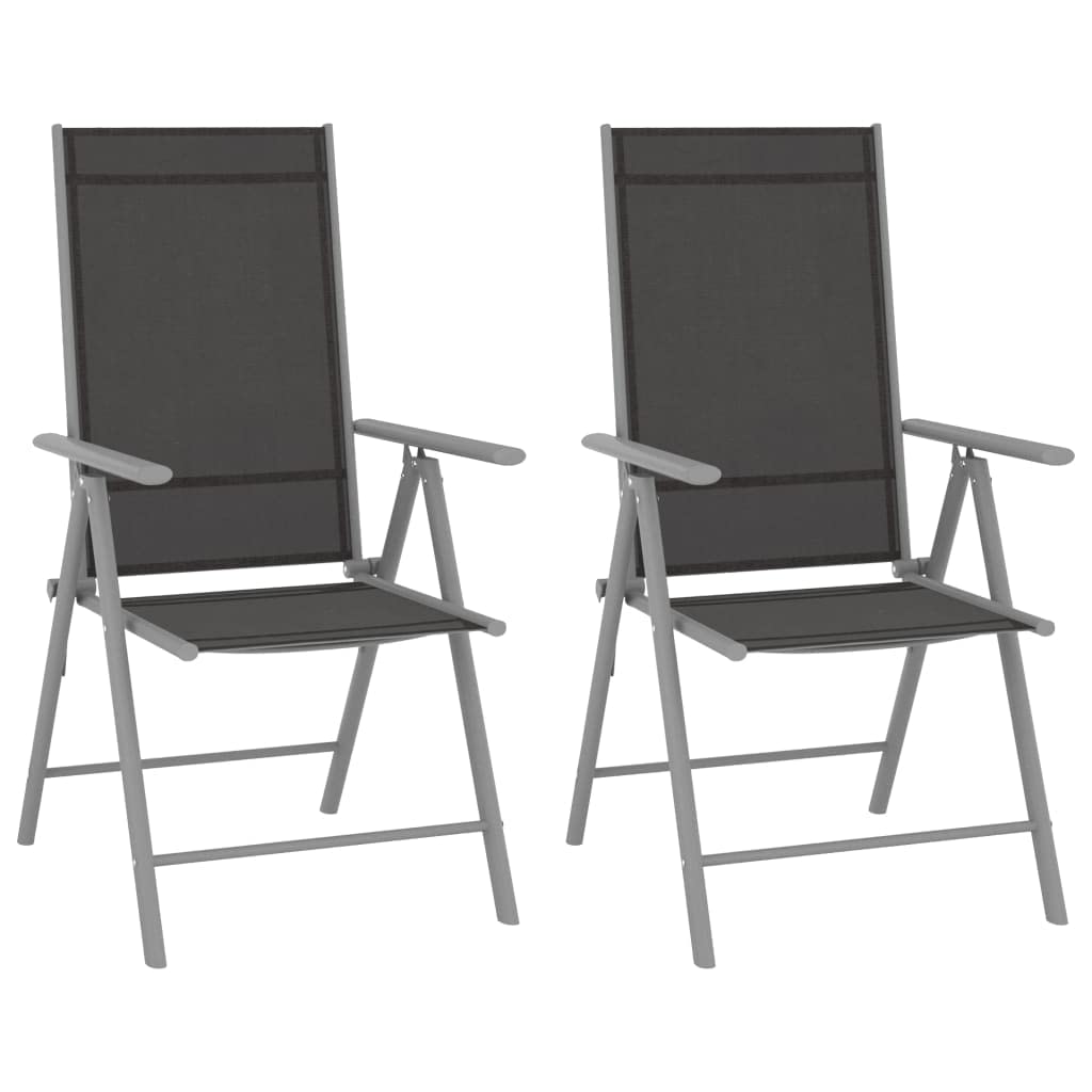 vidaXL Heim & Garten Bistro-Set 3-tlg Balkonset silbern verstellbar