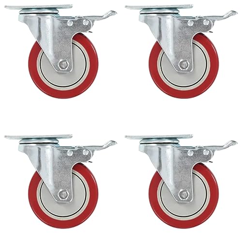 vidaXL Wirtschaft & Industrie Lenkrollen 100 mm 12 Stk. PP Bremse