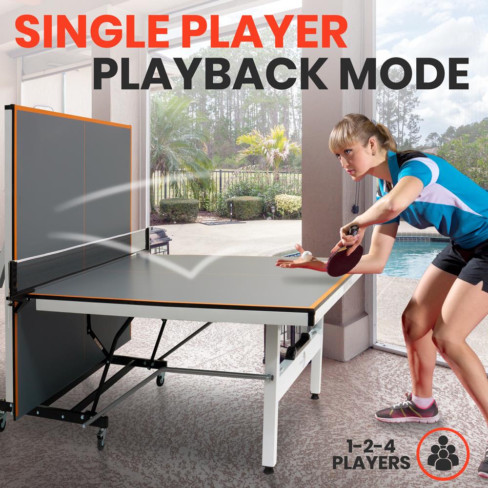 Serenelife Game Tischtennisplatte grau klappbar MDF mit Netz