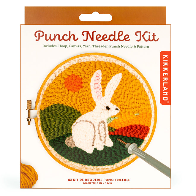 Kikkerland Crafters Hare Punch Needle Stickset Hase Anfänger