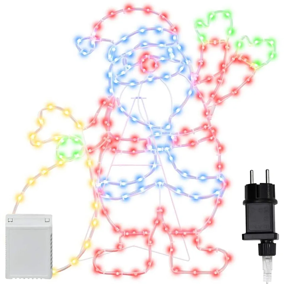 vidaXL Heim & Garten Santa Claus Licht Eisen mehrfarbig 58,5cm