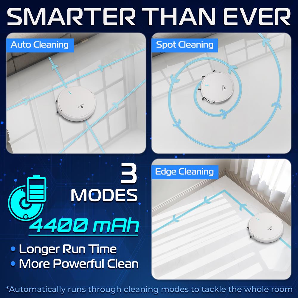 Serenelife Vacuum Saugroboter 700Pa Weiß mit App