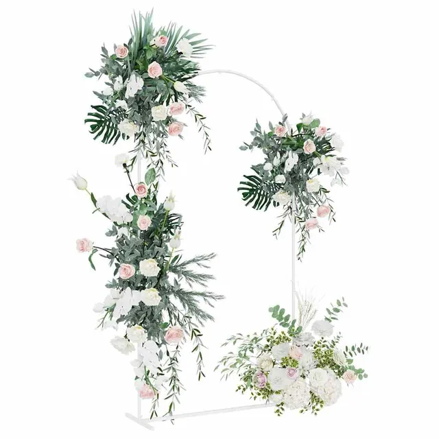 vidaXL Heim & Garten Hochzeitsbogen Weiß 100 cm Stahl Garten