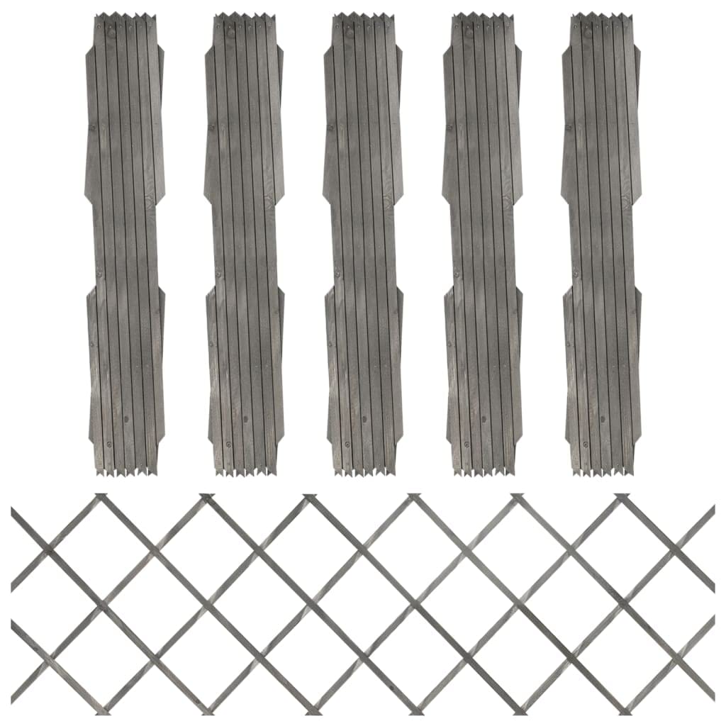 vidaXL Rankzaun Tannenholz 5er-Set 180x80 cm Braun Holzgitter