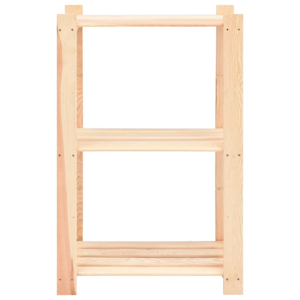 vidaXL Kiefer Massiv Lagerregal Holzregal 3 Böden 1 Stück 150 kg