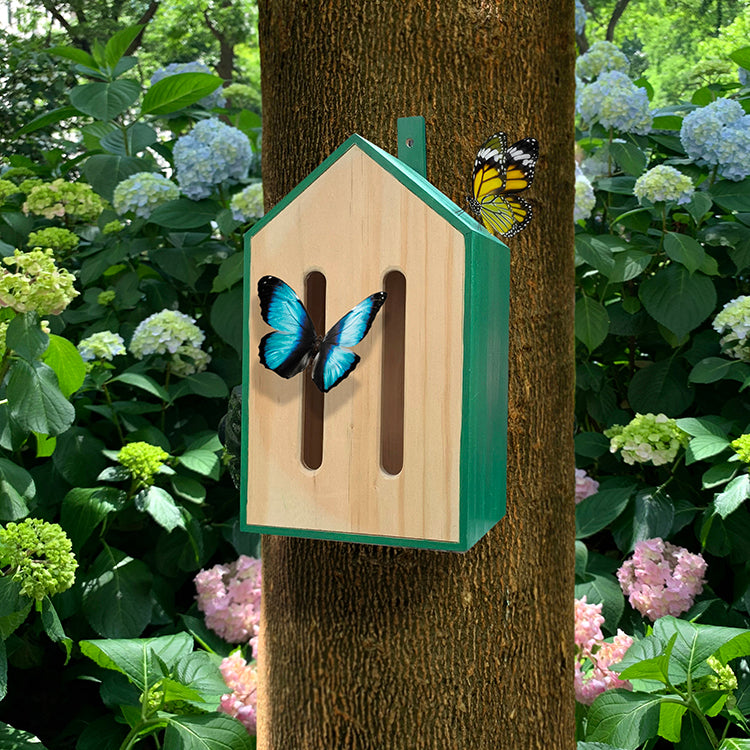 Kikkerland Home Schmetterlingshaus Holz zum Aufhängen