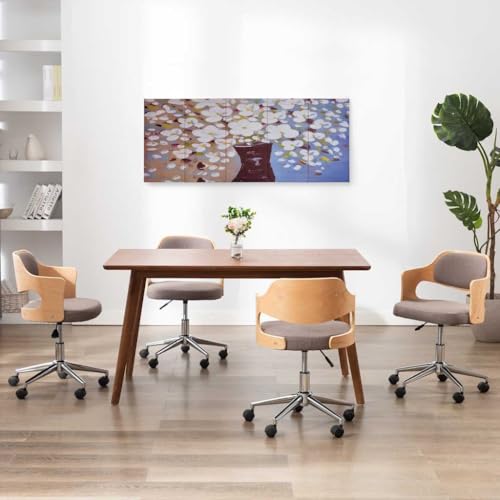 vidaXL Leinwandbild Set Blumen in Vase 150x60cm 5-teilig mehrfarbig