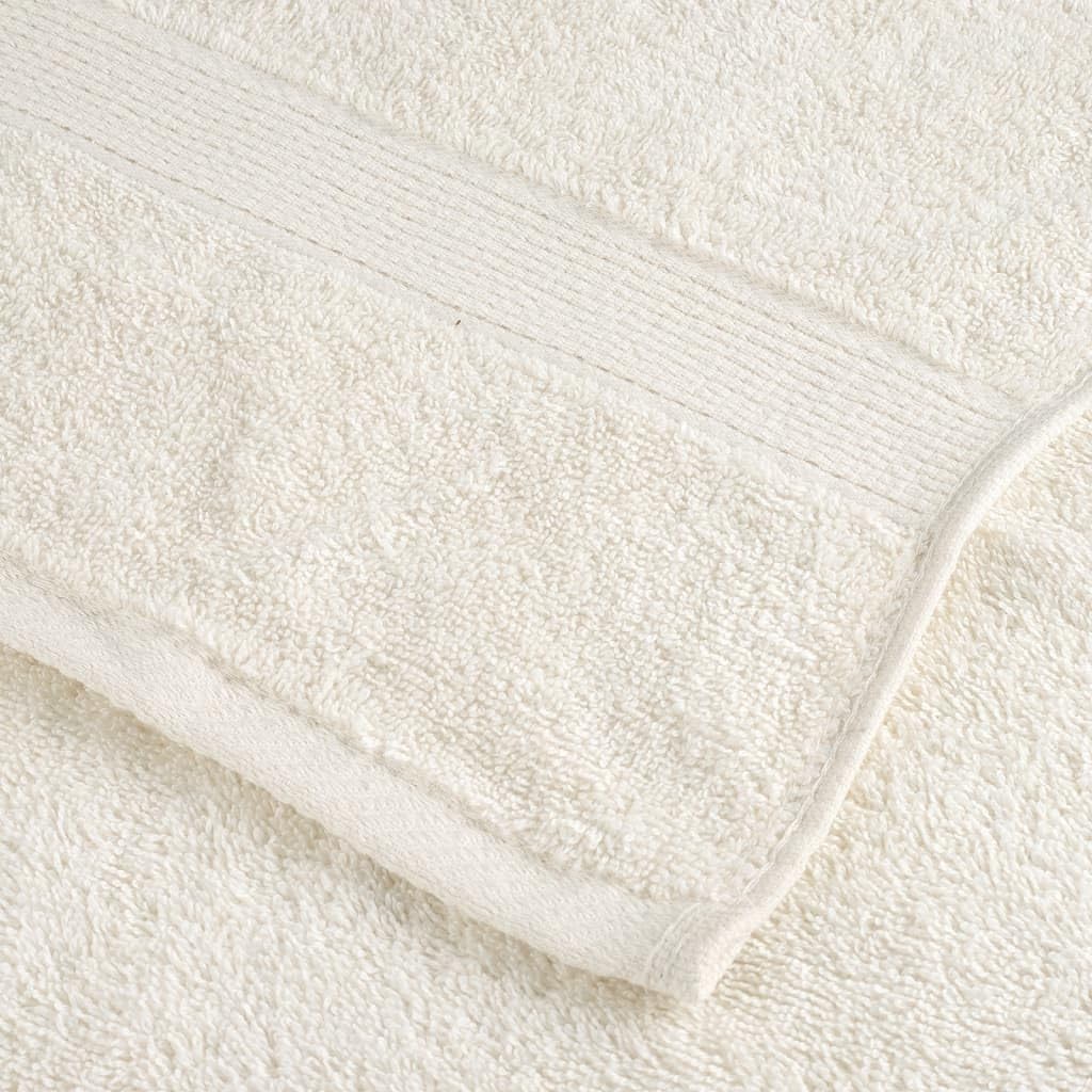 vidaXL SOLUND Handtuch-Set 12-tlg. Creme 600 g/m² Baumwolle
