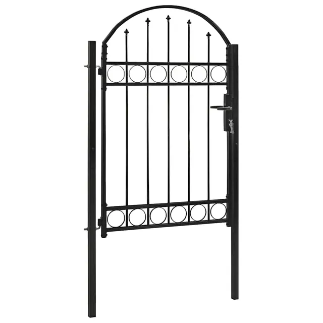 vidaXL Heim & Garten Gartentor ASSEN 102x150 cm Stahl Schwarz